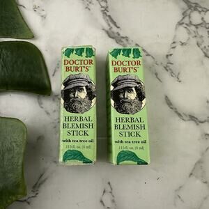 Vintage Doctor Burts Bees Herb Blemish Stick New Lot 2 Tea Tree Oil .115oz